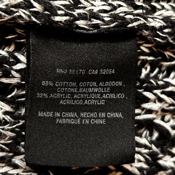 Anthropologie Tehana Cardigan- Marled Black/White Open Knit Cardigan- Medium - Picture 5 of 15